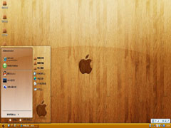 木质苹果MAC桌面主题-电脑主题-苹果主题