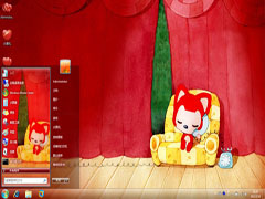 打电话的阿狸win7桌面主题图片