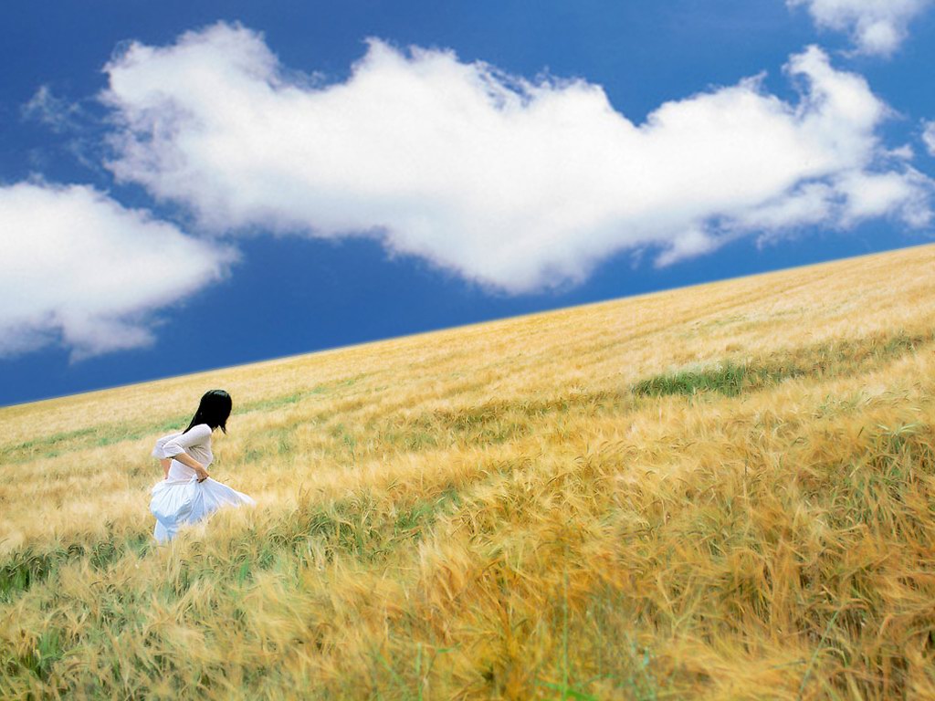 草原上凝望天空的女孩图片素材_免费下载_jpg图片格式_VRF高清图片500665240_摄图网