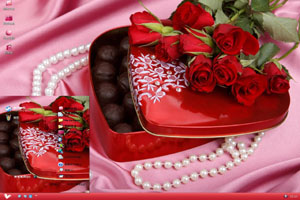 玫瑰礼盒巧克力高清爱情主题