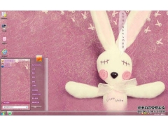 粉色小兔win7可爱主题