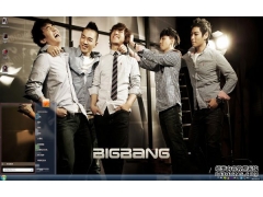 Bigbang组合成员Win7主题