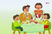  肯德基插画设计广告壁纸 