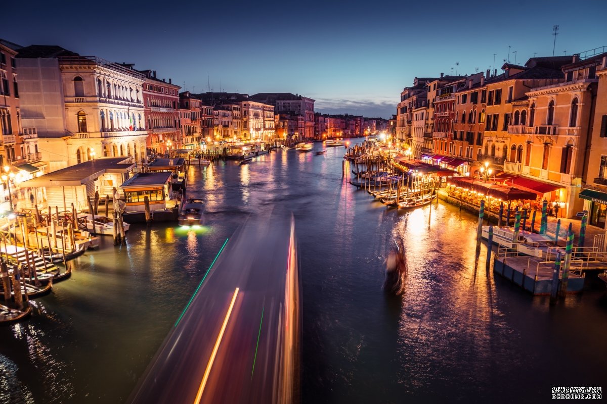 威尼斯大运河夜景4k高清壁纸