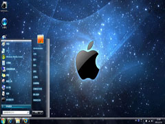 星空背景苹果win7桌面主题