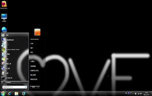 黑白爱win7主题