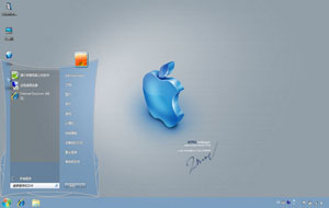 3D蓝色苹果笔记本电脑主题下载