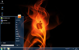 火焰宽屏wn7苹果主题