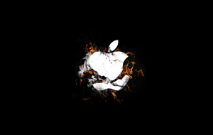 火烧苹果电脑桌面壁纸图片