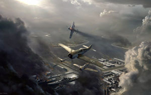 天空飞机战争背景图片下载