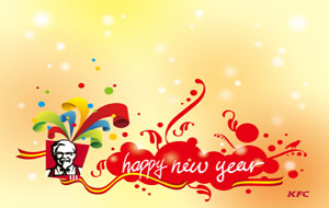 肯德基KFC新年快乐广告壁纸