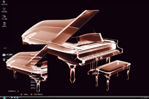 霓虹灯效果的钢琴高清新简约xp主题