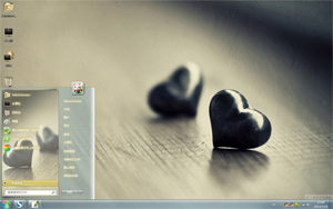 爱心石头win7电脑主题