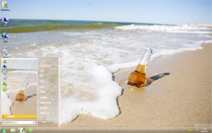  海滩啤酒win7电脑主题 