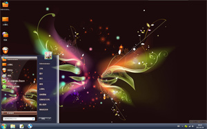 炫彩蝴蝶win7电脑桌面