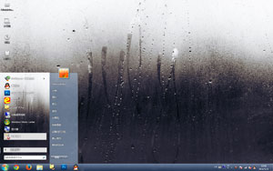 玻璃上的露珠w7主题