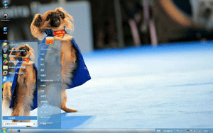  可爱超人狗狗电脑主题 