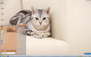  可爱大猫咪win7主题 