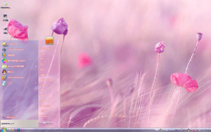 唯美粉嫩花朵电脑主题 