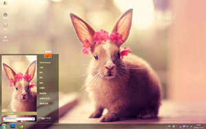  小兔子图片电脑主题 