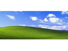 Bliss Windows XP微软蓝色白云带鱼屏曲面3440x1440壁纸