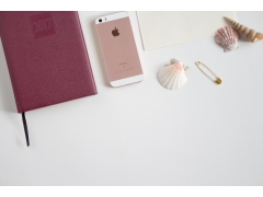 贝壳,苹果手机,笔记本,2017年日记本,iphone,设计素材5K背景图片