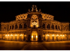  德累斯顿 皂苷歌剧院 歌剧 4k风景图片 