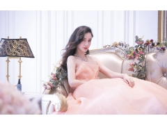  angelababy肉色纱裙图片 
