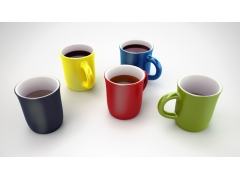  咖啡 彩色咖啡杯 4K设计图片 