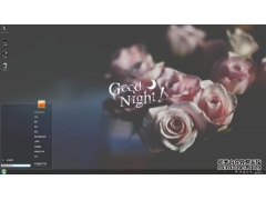 晚安粉红玫瑰Win7主题