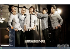  Bigbang组合成员Win7主题 